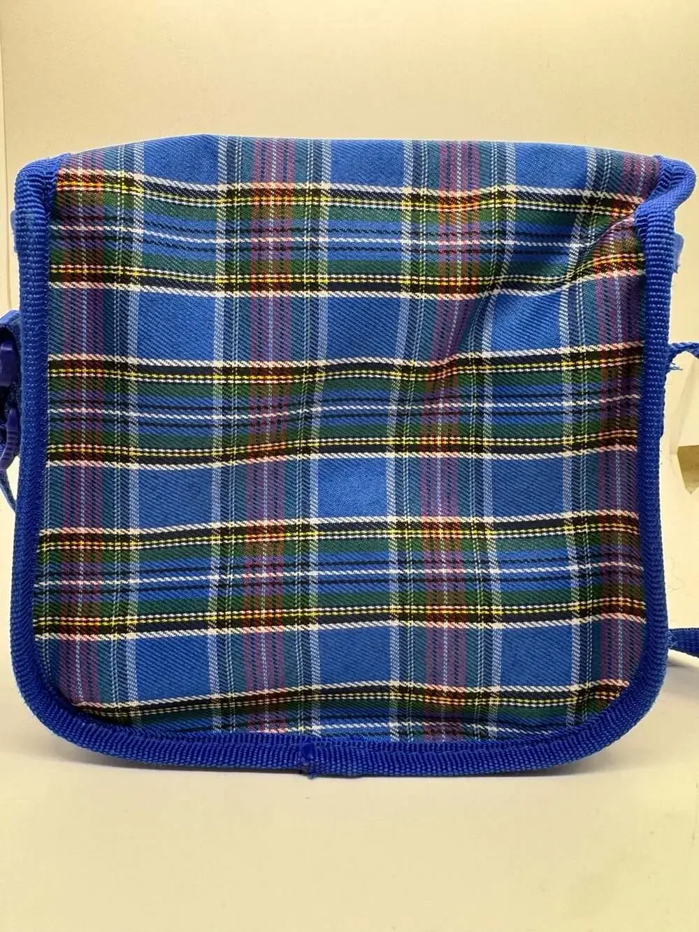 Die Spiegelburg Felix the Rabbit Blue Tartan Plaid Kids Small Shoulder Bag